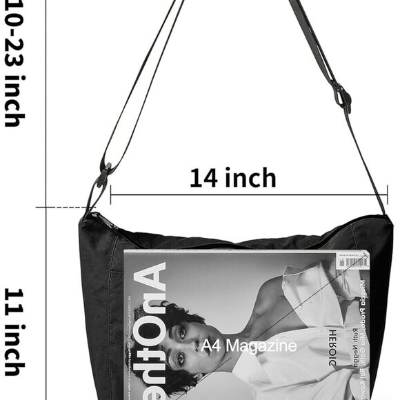 Multi-Pocket Lightweight Crossbody Bag - Waterproof Nylon for Daily Essentials - Picture 5 of 7